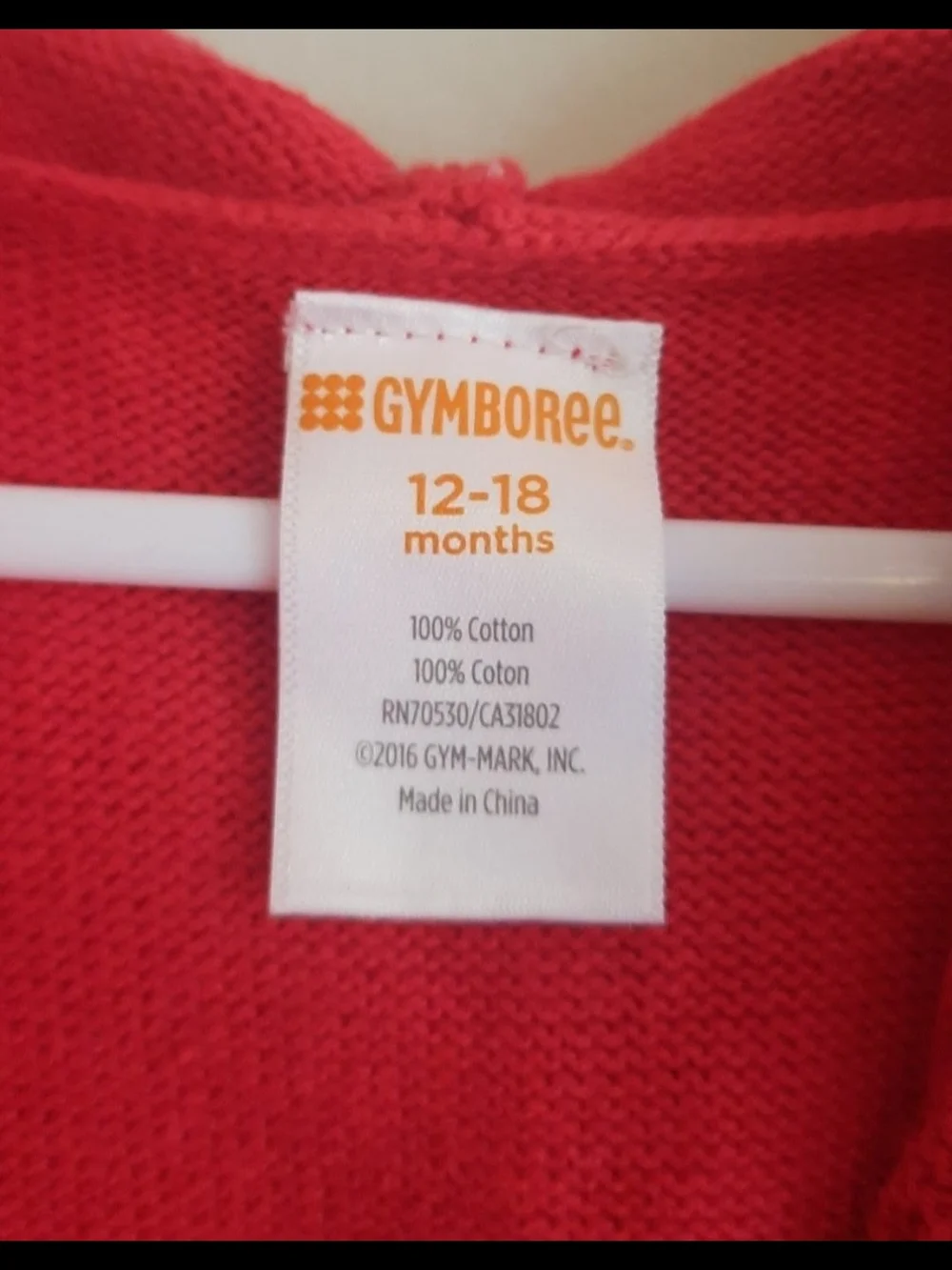 Gymboree Red Hooded Cable Cardigan Sweater